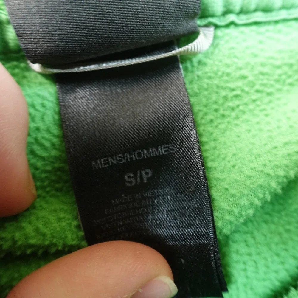 The North Face Sweater Mens S Green Fleece 1/4 Zip Pullover Outdoor Hiking Top